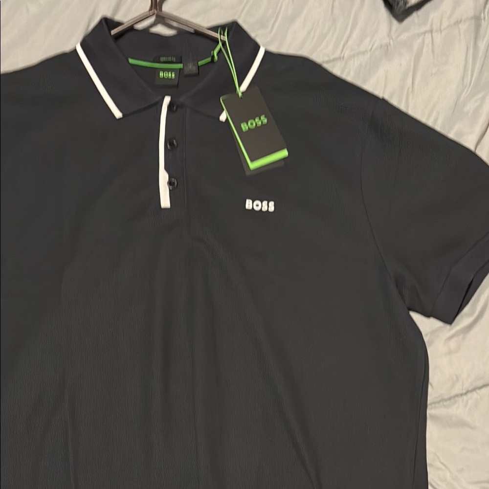 BOSS Men's Black Polo Shirt
